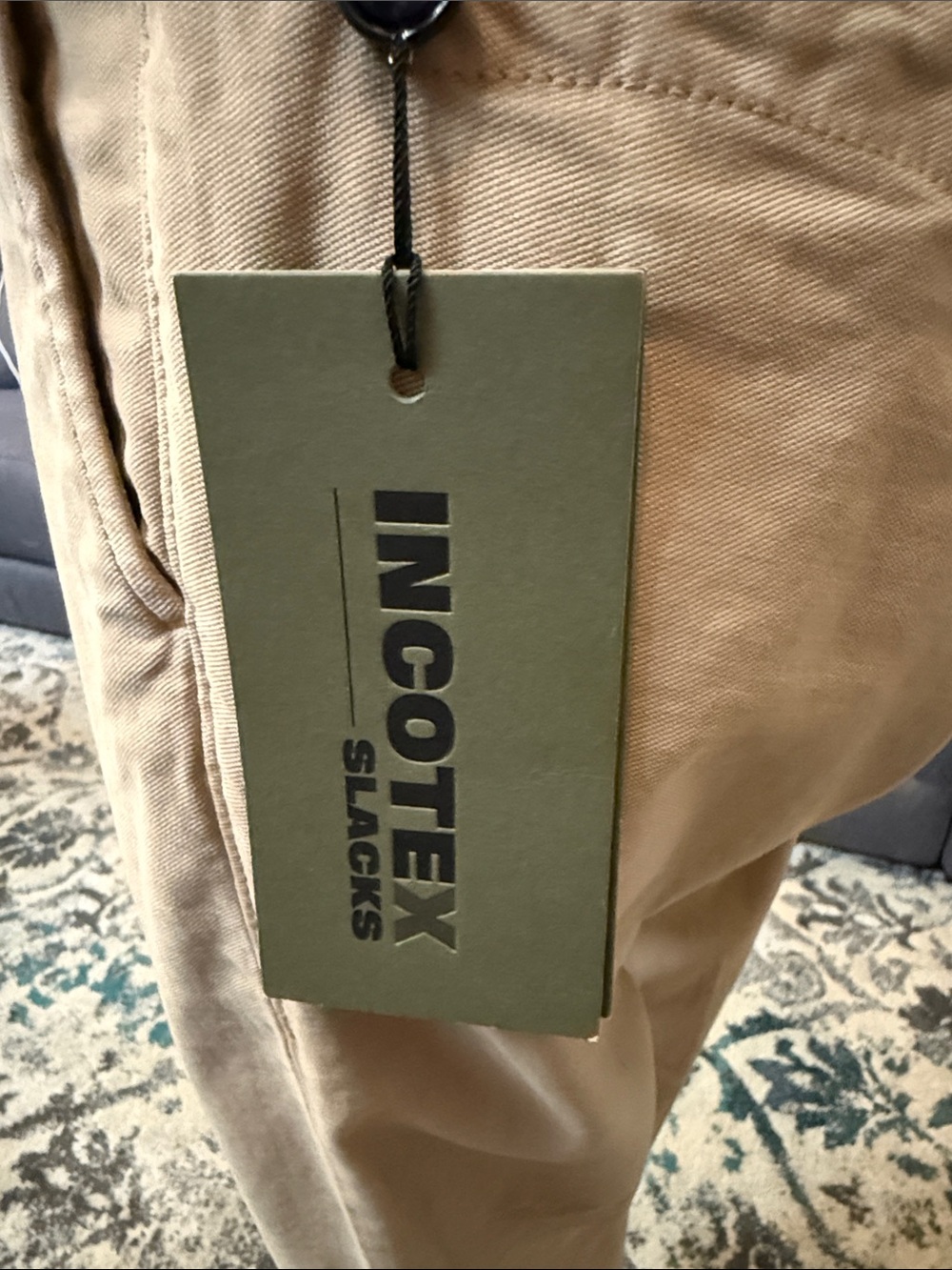 Listing title: Incotex Slacks Desert Tan Slim Fit Chino Trousers 32 - Picture 2 of 16